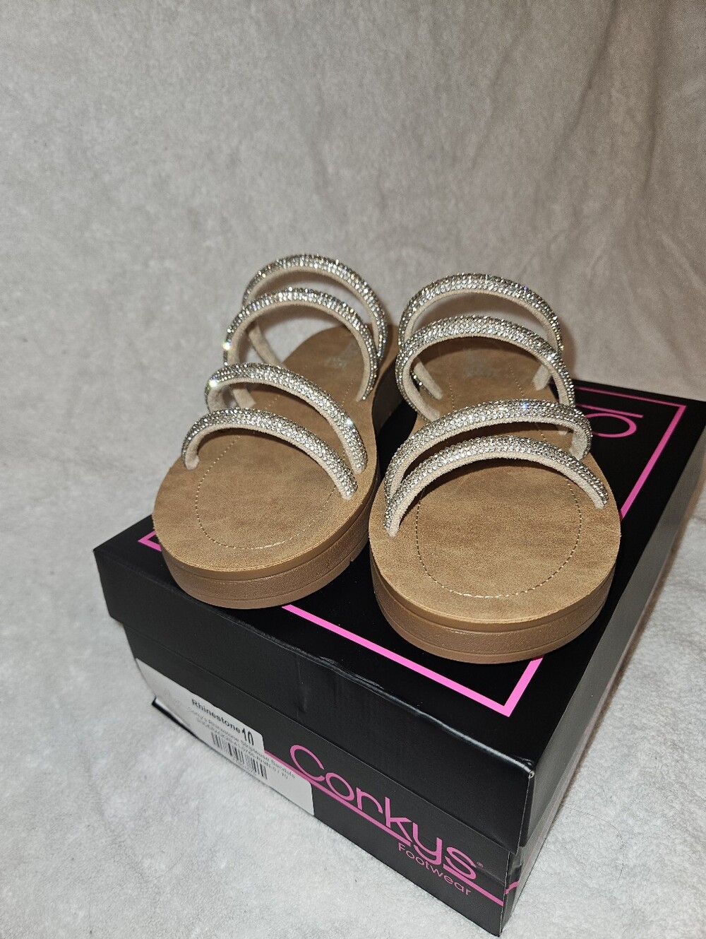 Woven Slip-On Women's Sandals in Natural Tan